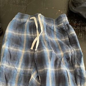 American Eagle Outfitters Blue Plaid Joggers